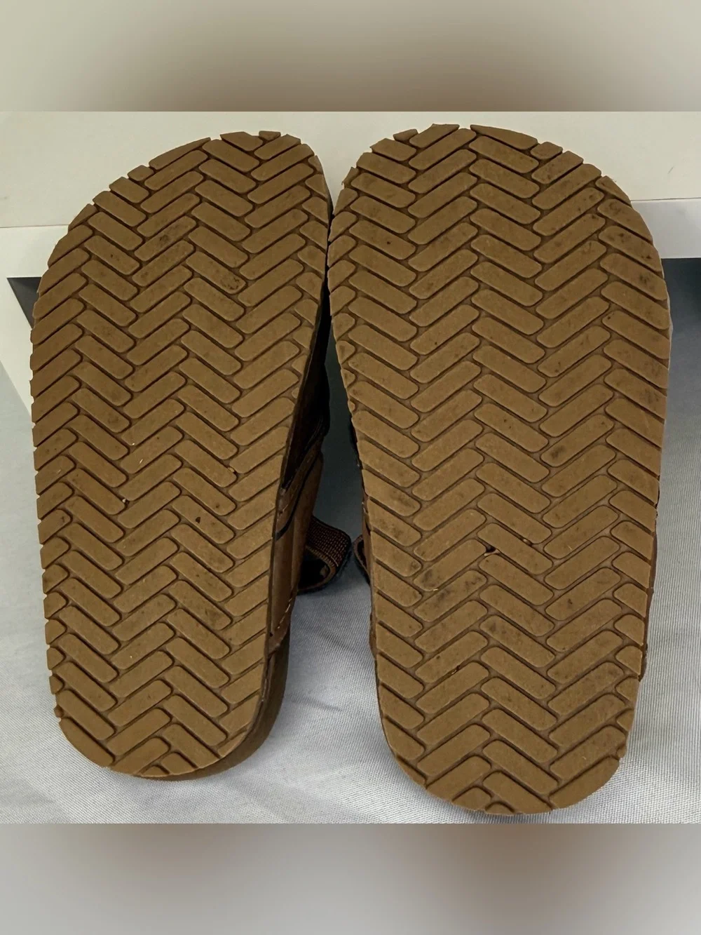 Kids Brown Backstrap Flip Flop Sandals